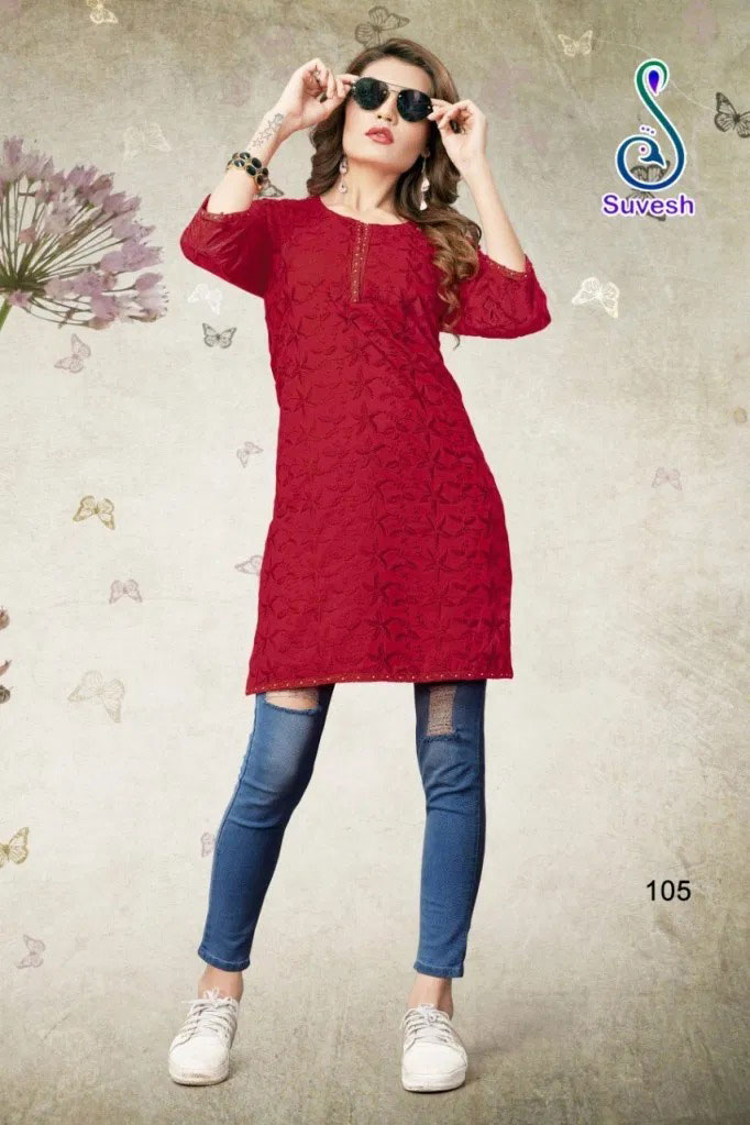 Lakhnavi Vol-4 Suvesh Cotton Short Kurti Manufacturer Lakhnavi Vol-4 Suvesh Cotton Short Kurti Manufacturer